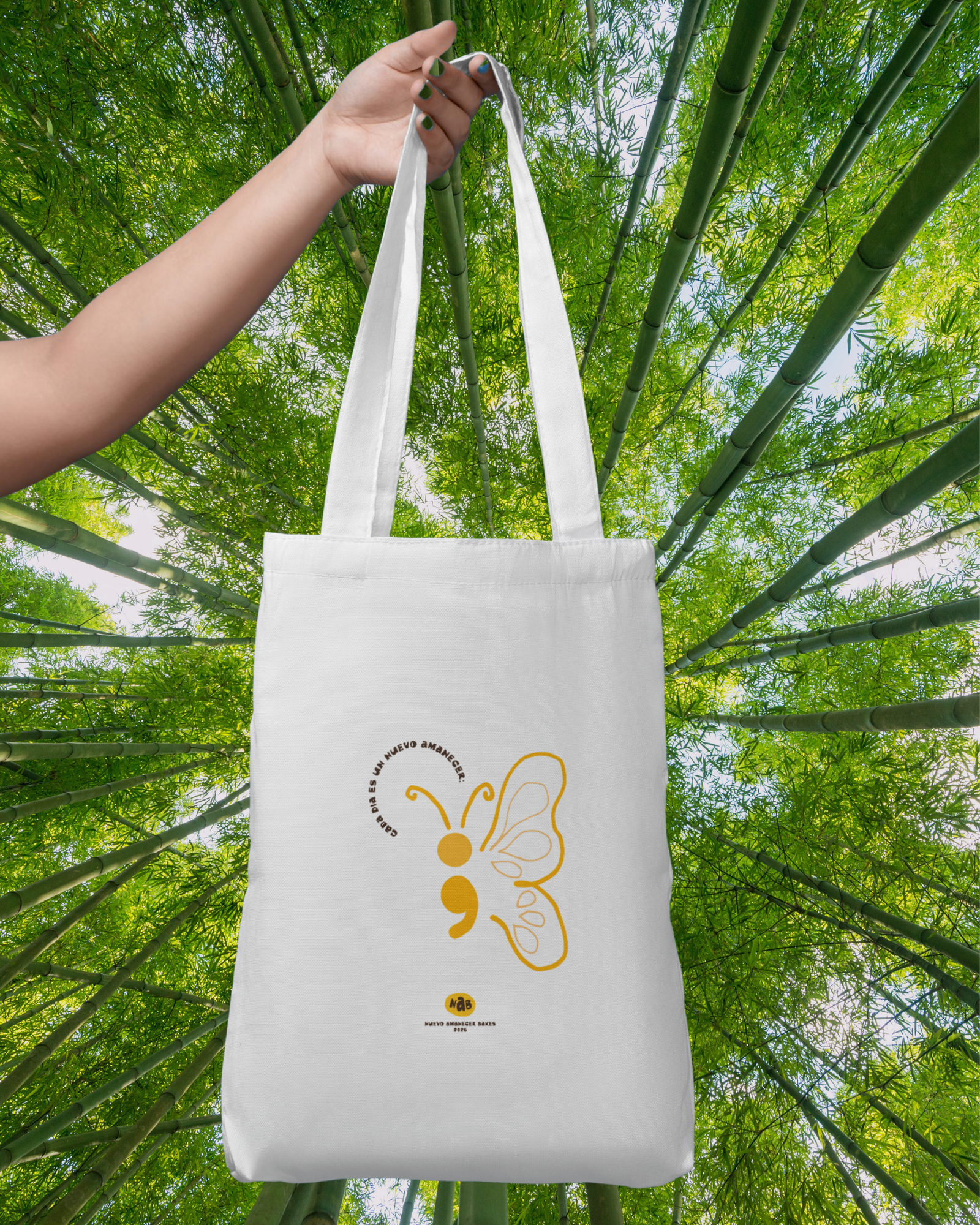 cada dia es un nuevo amanecer, cotton tote bag, nab 2026 cada dia es un nuevo amanecer, cotton tote bag, nab 2026