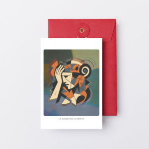 la odisea de la mente postcard mockup